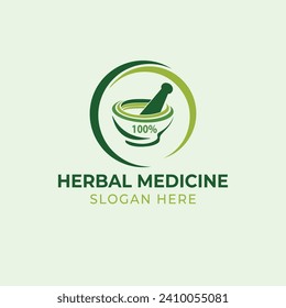 natural herbal logo design vector
