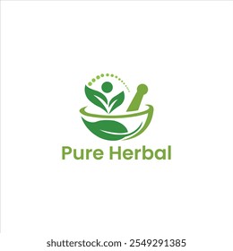 Natural Herbal Logo design Vector