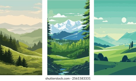 Natural high quality illustration wallpaper for smart phone