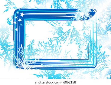 Natural hoarfrost grunge background-design element for christmas illustrations