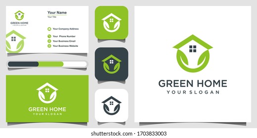 natural home logo template vector illustration