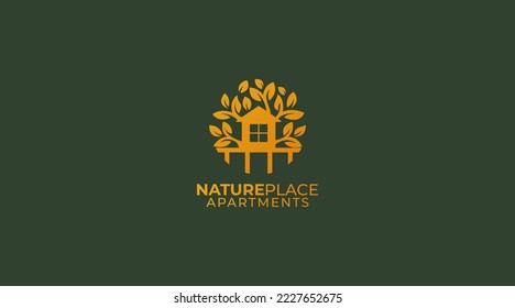 natural home logo template vector illustration