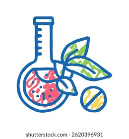 natural homeopathy liquid doodle icon sketch vector. natural homeopathy liquid sign. isolated symbol illustration