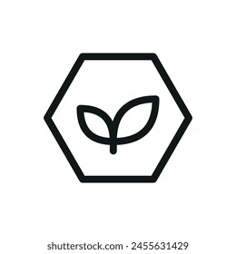 Natural honey isolated icon, organic honey vector symbol with editable stroke