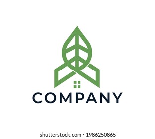 natural house, ecohouse logo design, real estate logo design