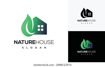 Natural house logo inspiration in green	