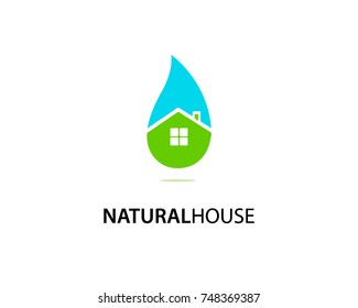 Natural House logo template design