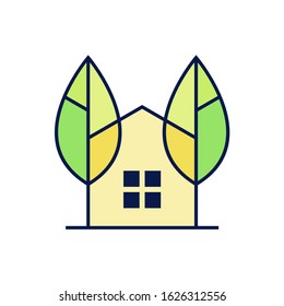 Natural House Vector Design Template