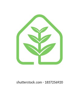 Plantilla de diseño de vectores de casa natural