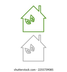 NATURAL HOUSES SIGN, SYMBOL, LOGO ISOLATED ON WHITE