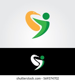 natural human body spinal vector logo design