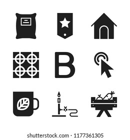natural icon. 9 natural vector icons set. vegetables, b letter and seeds icons for web and design about natural theme