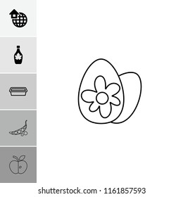 Natural icon. collection of 6 natural filled and outline icons such as maple syrup, global home, pot for plants, apple, peas. editable natural icons for web and mobile.