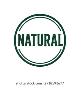 Vector natural del sello del logotipo del icono en el fondo blanco
Icono de sello de Vector