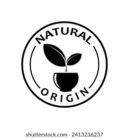 Natural Icon. Origin Symbol  - Vector.  