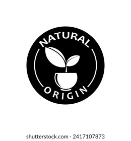 Icono natural. Símbolo de origen - vector. 