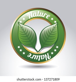 natural icon over gray background. vector illustration
