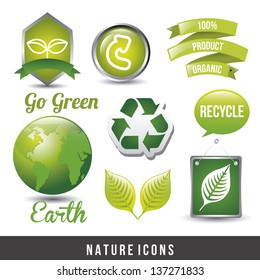 natural icon over white background. vector illustration