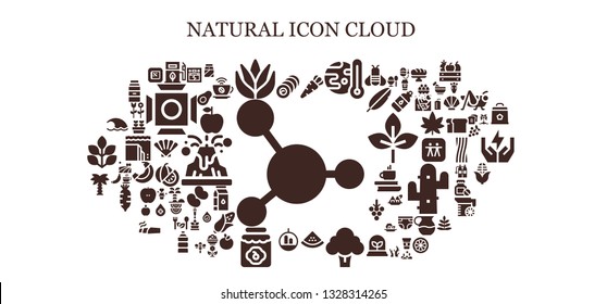 natural icon set. 93 filled natural icons.  Simple modern icons about  - Blood, Bale, Eco fuel, Aloe vera, Carrot, Global warming, Watermelon, Broccoli, Cactus, Jam, Palm tree