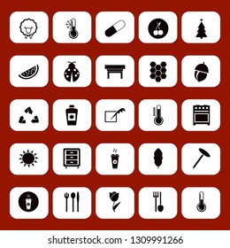 natural icon set with hot coffee, honeycombs and temperature snowflake vector illustration