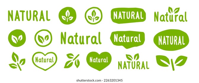 Natural Icon Set - Logos or lables
