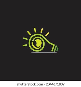 natural idea light bulb symbol gradient design vector