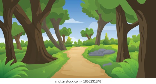 natural illustration of natural forest daytime