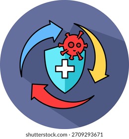 Natürliche Immunität Boost Icon isometrische Vektorgrafik