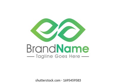 natural infinity connection logo concept