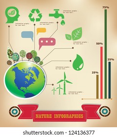 Natural information graphics,vintage,vector