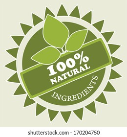 Natural ingredients label 