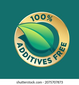 Natural ingredients product vector badge logo