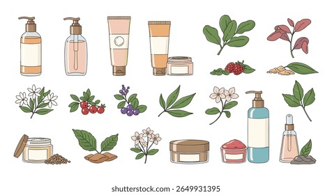 Ingredientes naturais para produtos de cuidados da pele extratos botânicos formulações de beleza