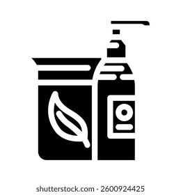 natural ingredients sustainable beauty glyph icon vector. natural ingredients sustainable beauty sign. isolated symbol illustration