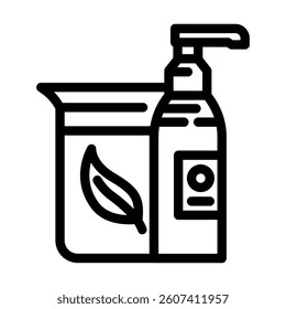 natural ingredients sustainable beauty line icon vector. natural ingredients sustainable beauty sign. isolated contour symbol black illustration