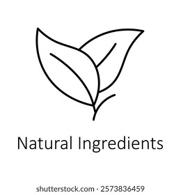 Natural Ingredients. Symbol for plant-based, eco-friendly products ideal for green and sustainable businesses.