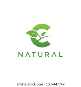 Natural Iniital Letter C Logo - Vector logo template