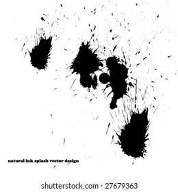 natural ink splash vector design