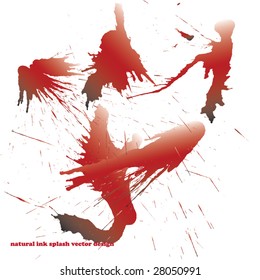 natural ink splash vector design