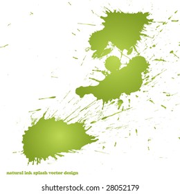 natural ink splash vector design