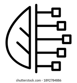 Natural innovation icon. Outline natural innovation vector icon for web design isolated on white background