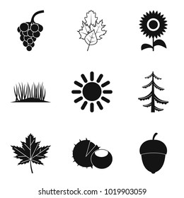 Natural intervention icons set. Simple set of 9 natural intervention vector icons for web isolated on white background