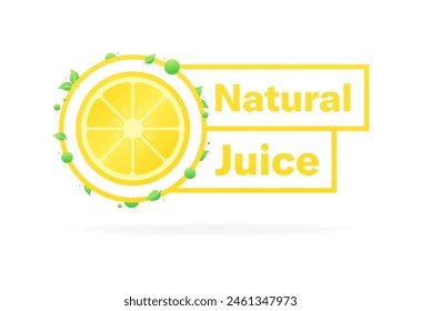 Natural juice icon. Flat style. Vector icon