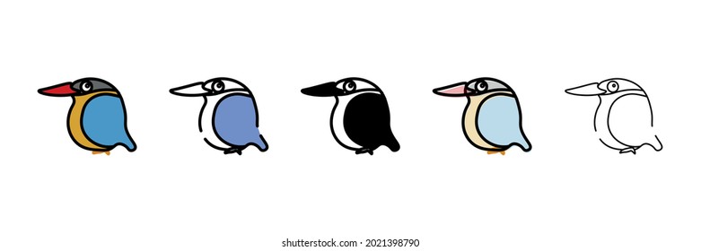 natural kingfisher vector type icon