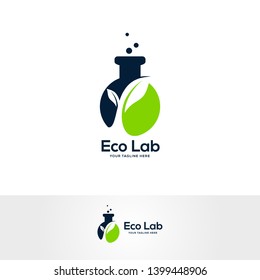 Natural Lab Logo Designs Concept, Science And Medicine Creative Symbol, Eco Lab Logo Template