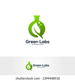 natural lab logo designs concept, science and medicine creative symbol, eco lab logo template