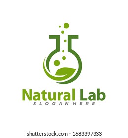 Natural Lab Logo Template Design. Vector illustration