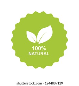 natural label icon vector