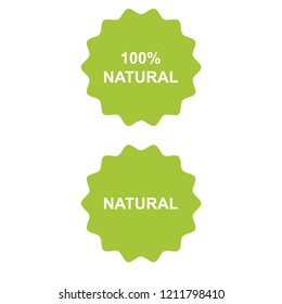 natural label isolated vector