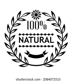 natural label logo simple and elegane